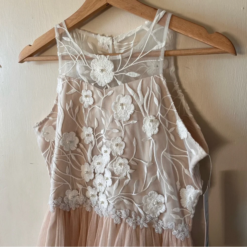 Rare Editions Sunday Best Taupe Dress, Girls Size 16 - Picture 3 of 12